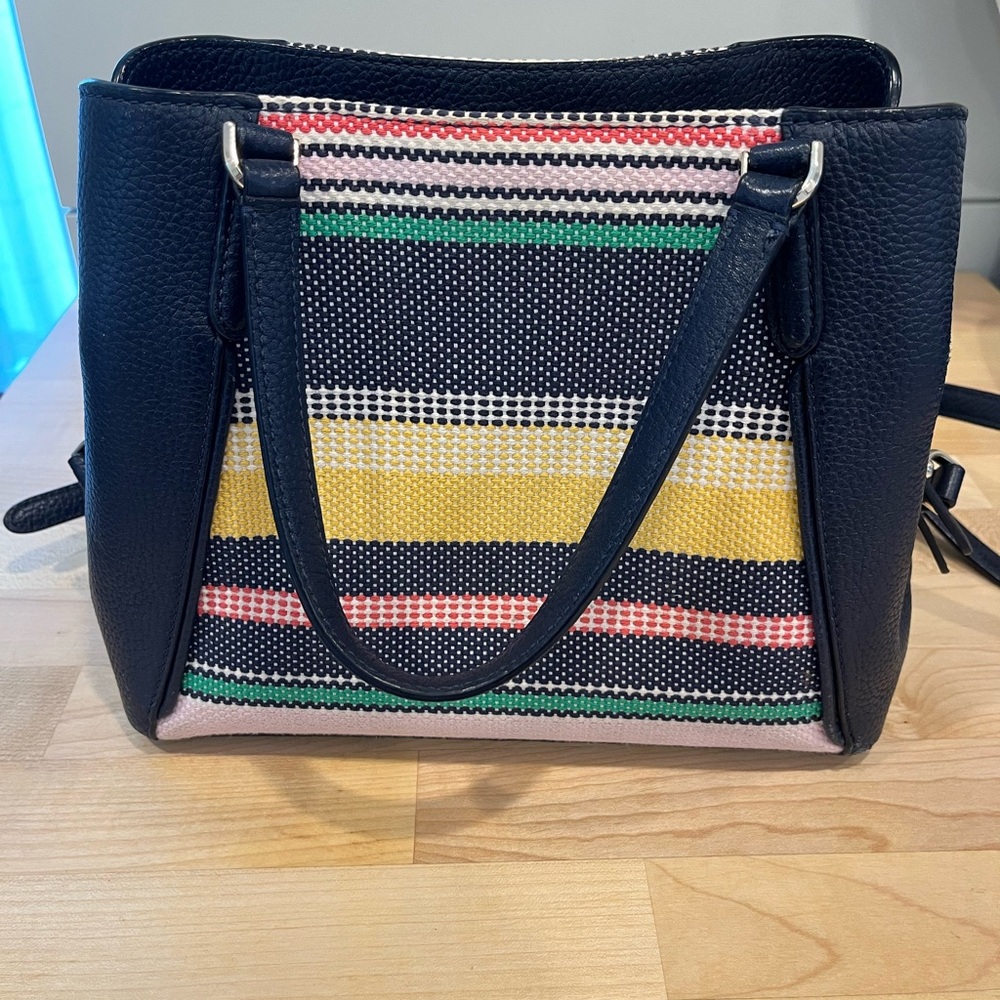 Navy Multi-Stripe Tote Bag - Women - Picture 4 of 12